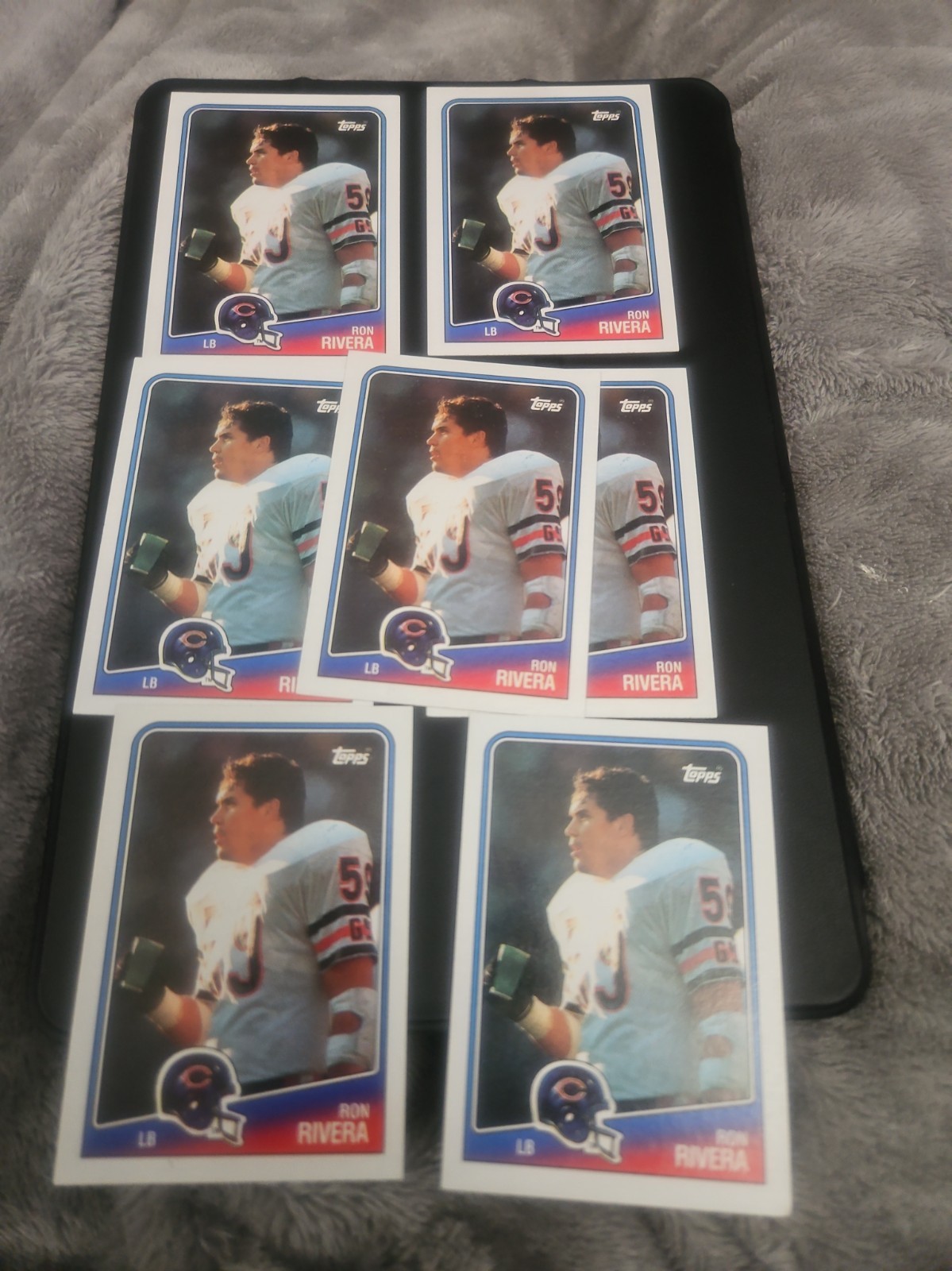 1988 Topps Ron Rivera RC Chicago Bears #81 Lot of 7