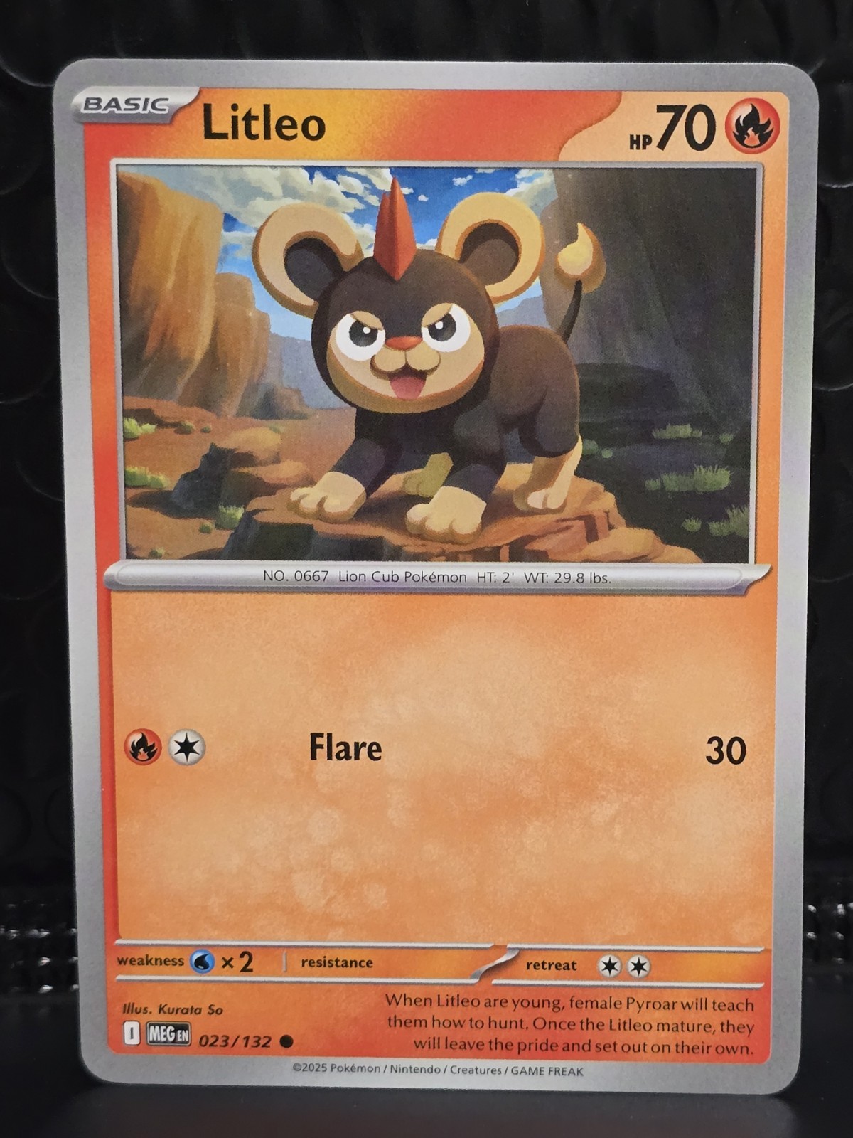 Pokemon LITLEO 023/132 - Mega Evolution - Rev Holo - MINT