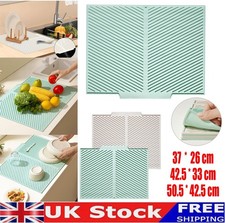 Silicone Dish Draining Mat Kitchen Pans Washing Up Drainer Tray Drying Pad Board