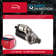 Starter Motor fits AUDI Q2 GA 2.0D 2016 on 6-Speed Manual Transmission Apec New