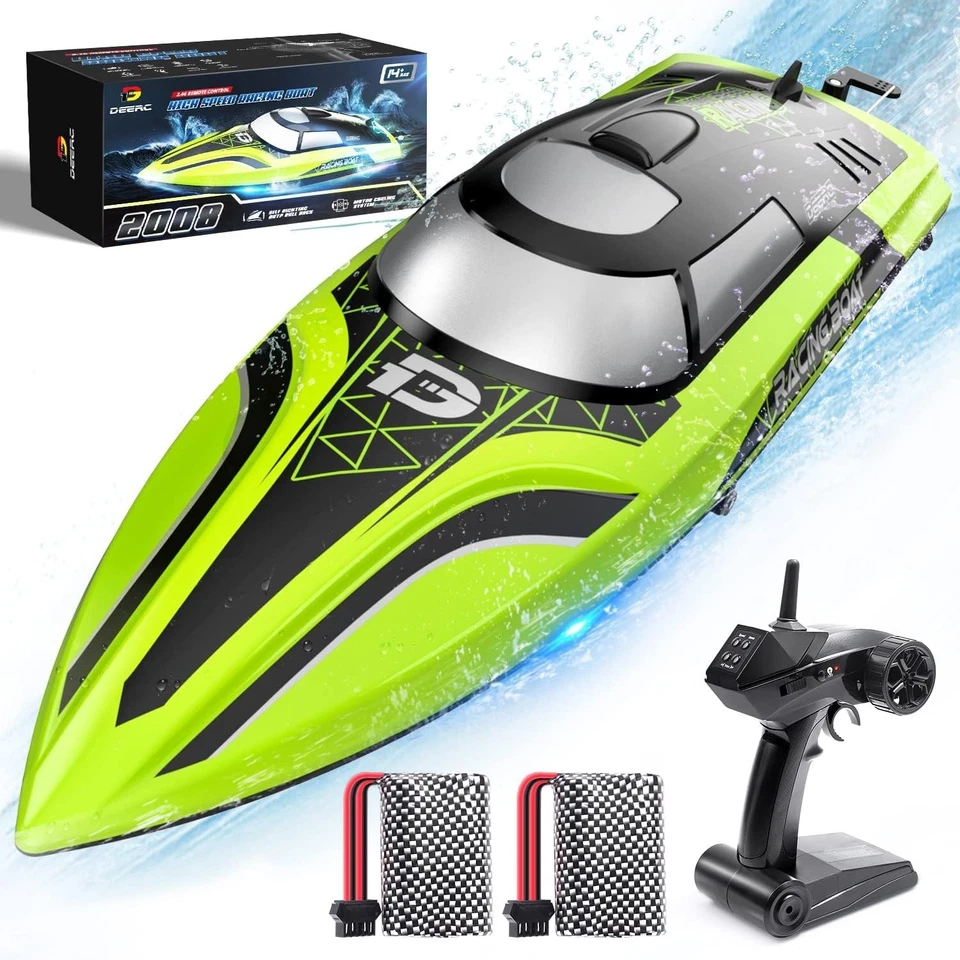 2.4GHz RC Boat with LED Lights - Perfect for Pools, Lakes & Family Entertainment - Image 3 of 4