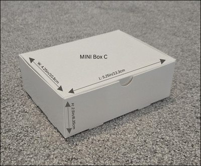 25pc White cardboard boxes-MINI-5.25in x 4.25in x 2.5in-FREE SHIPPING!