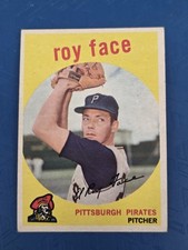 1959 Topps #339 Roy Face Pittsburgh Pirates BASEBALL Card 9L