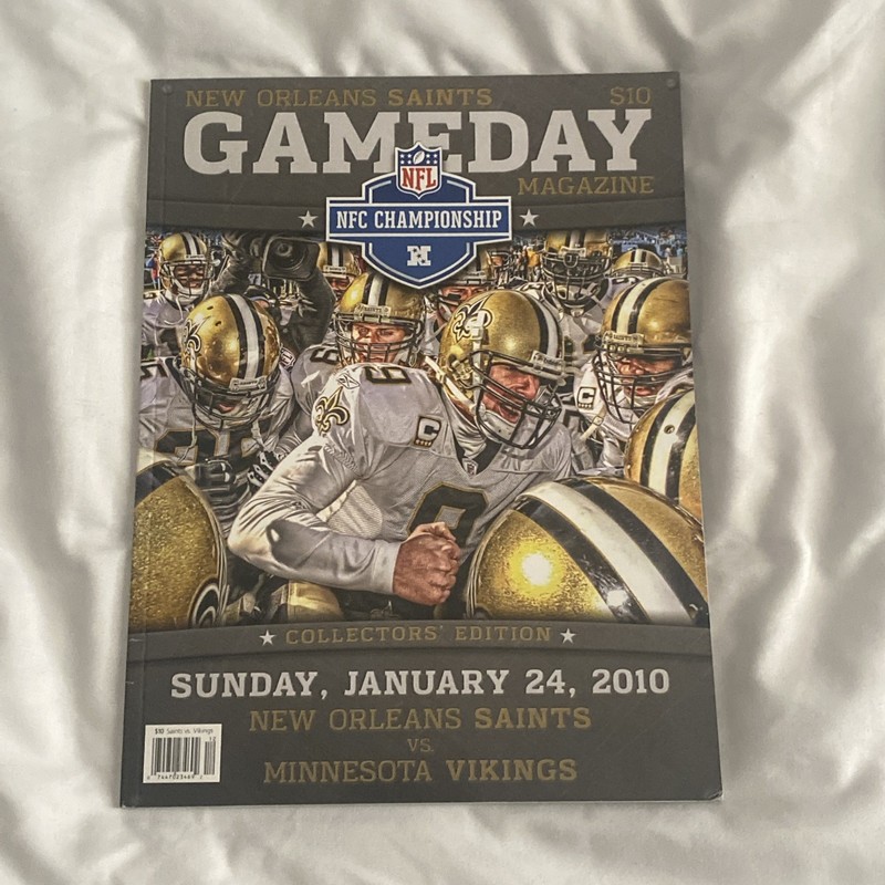 VINTAGE 2010 NEW ORLEANS SAINTS MINNESOTA VIKINGS NFC CHAMPIONSHIP PROGRAM