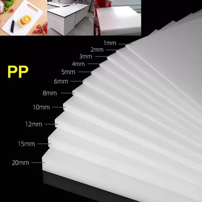 PP Platte Zuschnitt Stärke 0.3mm - 20mm Polypropylen Kunststoff Plastik flach