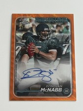 Donovan McNabb Autograph 2024 Topps Chrome  Orange Wave Refractor 25/25 Book End
