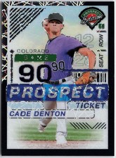 2024 Panini Prospect Edition #142 Cade Denton Black Velocity Holo #/39