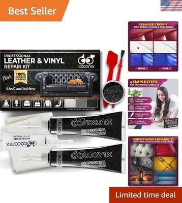 COCONIX Leather Care PRO Professional Black Leather & Vinyl Repair Kit