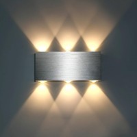 LED Wandlampe 18W Warmweiß Aluminium 1800LM Up Down Flach 18X8X3Cm FüR
