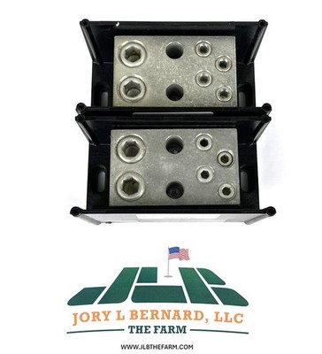 BURNDY, BDB-24-500-1, LOT OF 2, VERSI-POLE POWER DISTRIBUTION BLOCK, 1 POLE, NEW