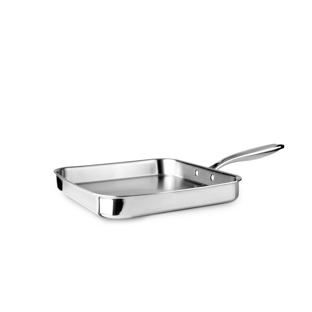 Grill carré Triply Natural avec revêtement antiadhésif performant pour cuisson sans graisse