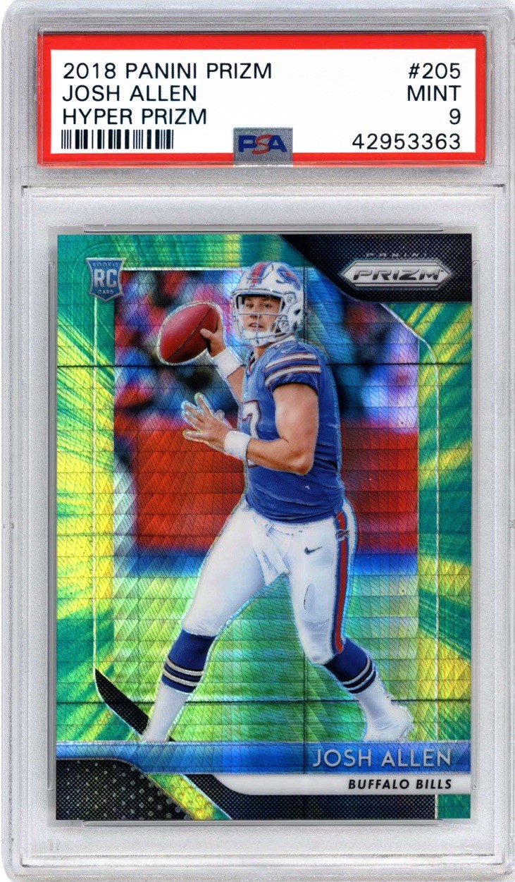 2018 Panini Prizm JOSH ALLEN Rookie Hyper /275 Refractor PSA 9 MVP RC 🦬 📈🔥‼️