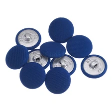 10pcs Fabric Cloth Covered Button 20mm Round Sewing Buttons Deep Blue