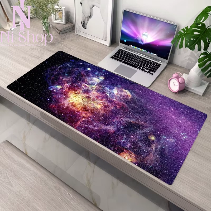 Extended Large Gaming Mouse Pad Starry Sky Keyboard Mouse Mat Desk Pads XXL Soft - Image 2 of 4