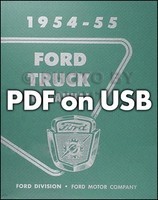 1953-1954-1955 Ford Pickup Truck Werkstatthandbuch Set USB Service