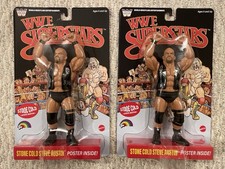 2 WWE LJN SUPERSTARS 2x STONE COLD STEVE AUSTIN  Chase Rare BLACK CARD