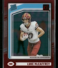 2024 Clearly Donruss #80 Luke McCaffrey Red SN,RC Rookie #/99