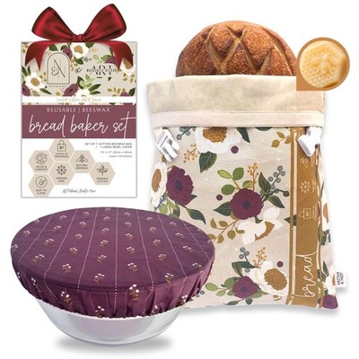 Bread Baker Set, Reusable Beeswax Bread Bags for Homemade Bread, Sourdough Ba...