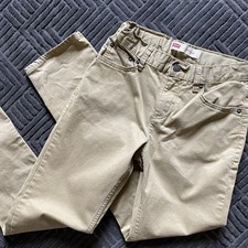 Levis 511 Jeans Boys 14 Reg Slim Tan Khaki Adjustable Waist School