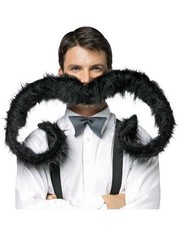 60" Super Stache Costume Moustache: Black One Size