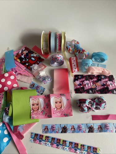 Junk Drawer - Ribbon Scraps & Rolls, BARBIE, FROZEN - READ; Crafts, Scrapbooking