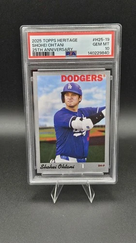 2025 Topps Heritage #h25-19 Shohei Ohtani 25th Anniversary Dodgers PSA 10 Gem Mt