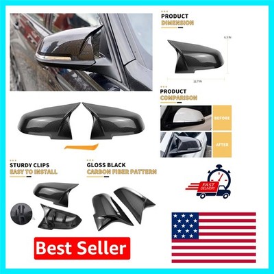 Durable Scratch Resistant BMW Mirror Caps in Carbon Fiber Style - Direct Fit
