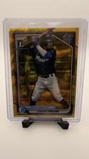 Andres Valor 2024 Bowman Chrome Sapphire 1st YELLOW Refractor /75 Marlins