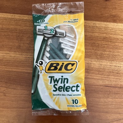 BIC Twin Select, Sensitive Skin, Disposable Shaver for Men, 10-Count 