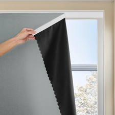 Magic Tape Stick on Portable Curtains for Windows,Bedroom Blackout Curtains for