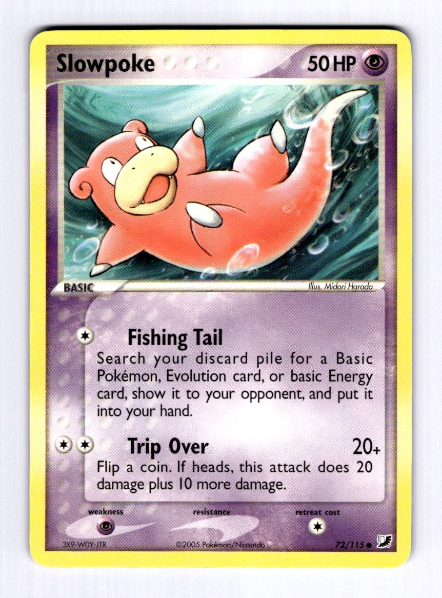 Slowpoke Unseen Forces #72 (2005) Common NM Pokemon
