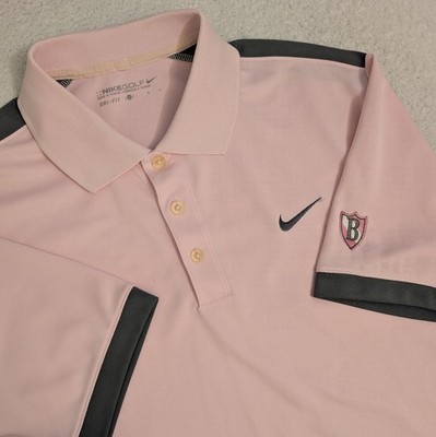 Nike Dri-FIT Golf Polo Shirt Mens Large Reg Fit Short Sleeve Athletic B Shield