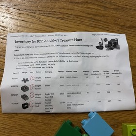 LEGO DUPLO: Jake's Treasure Hunt (10512) Complete No Instructions Disney Pirates