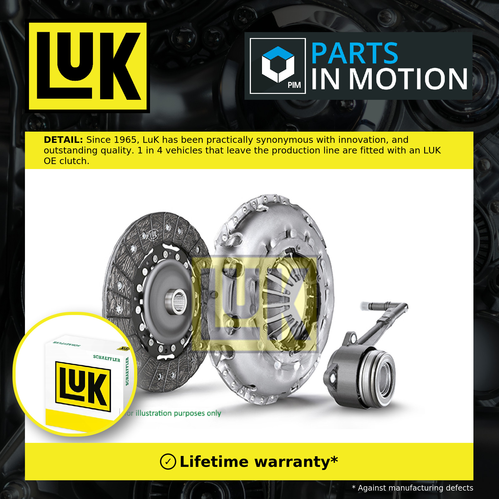 Clutch Kit 3pc (Cover+Plate+CSC) fits OPEL ZAFIRA B 1.8 05 to 15 210mm LuK New
