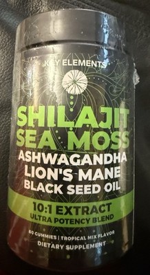 Key Elements Shilajit Gummies with Sea Moss Gummies Shilajit Supplement 60 Gummi