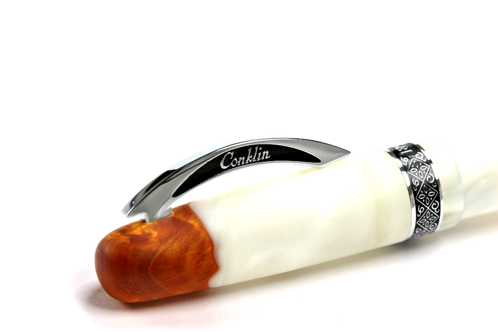 Conklin 1898 Limited Edition Spectra Fusion Fountain Pen in White 14K Medium Nib