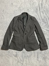 J.Crew Hacking Herringbone Blazer Women s 4 Gray