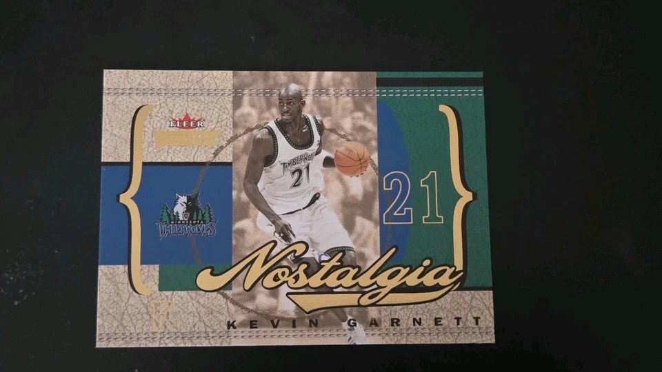 2004-05 KEVIN GARNETT FLEER THROWBACKS NOSTALGIA GOLD SP INSERT #33/95! HOF! - Image 2 of 4