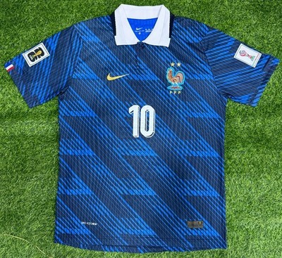 Nike France National Team Mbappé #10 Soccer Jersey Blue Black