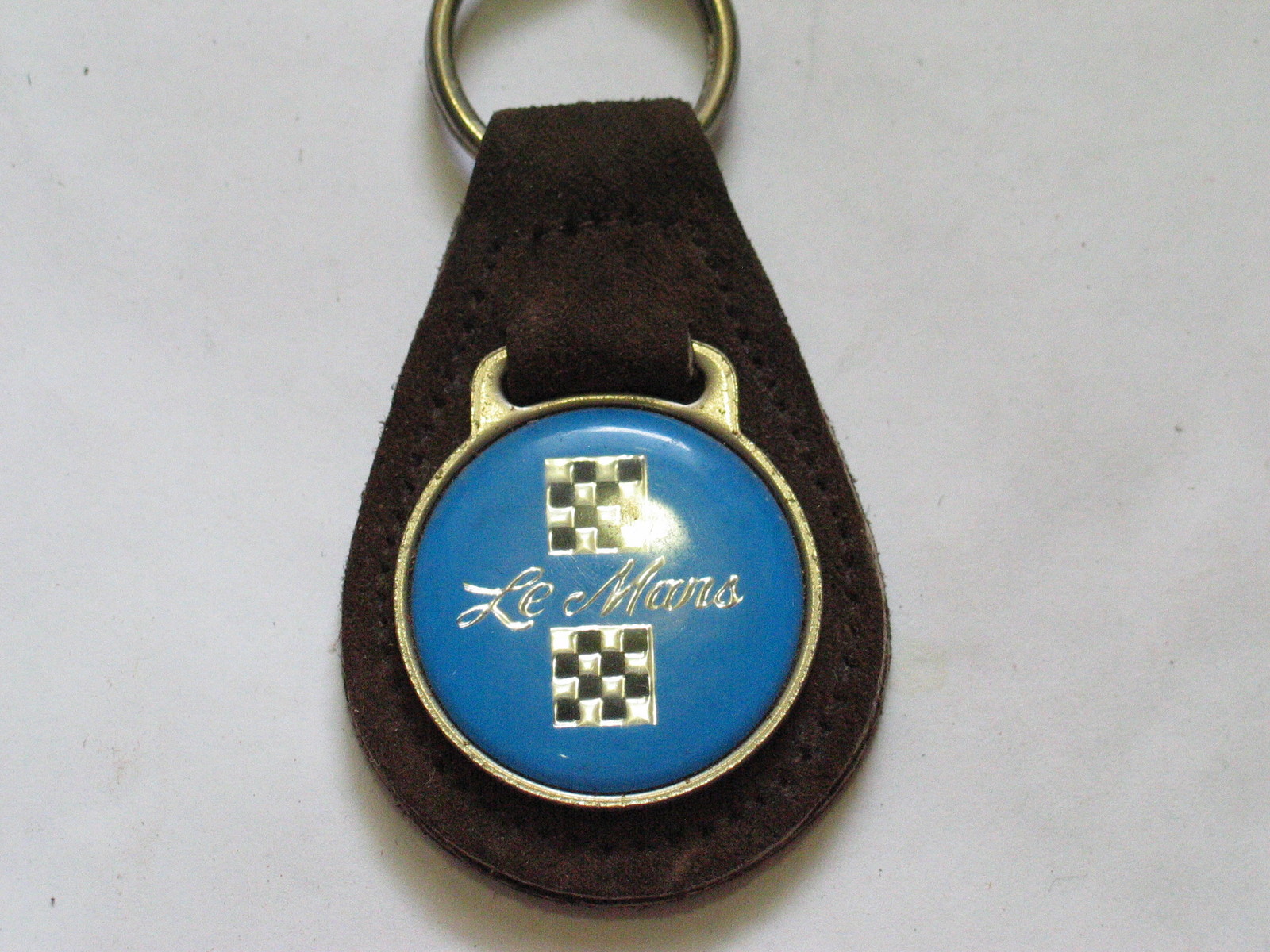 Le Mans Keychain Suede Key Chain Brown
