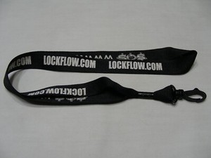 LOCKFLOW - Strike or Submit - MMA - Black - 19" Nylon Lanyard!