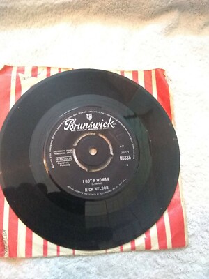 RECORD SINGLE RICK NELSON I GOT A WOMAN - YOU DON'T LOVE ME ANYMORE BRUNSWICK