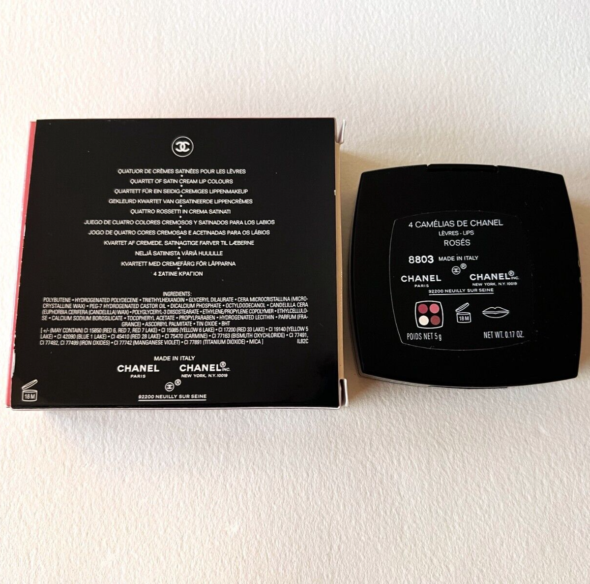 CHANEL 4 Camelias de Chanel ROSES - Quartet of Satin Cream CHANEL 4 Camelias de Chanel ROSES - Quartet of Satin Cream