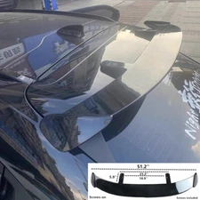 UNIVERSAL FOR MANY CARS REAR TRUNK WINDOW SPOILER ROOF VISOR WING GLOSSY BLACK