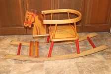 Vintage 1940  s Rocking Horse With Seat and Rails