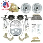 Body Disc Brake Conversion Kit Booster Drilled Rotors 9" For 1964-1972 GM A F X