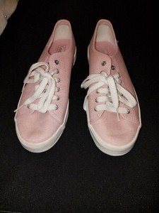 pale pink canvas shoes