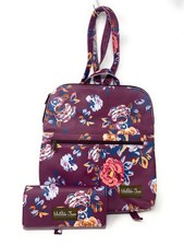 Matilda Jane Moments With You Plum Perfect Floral Backpack Purse And Wallet