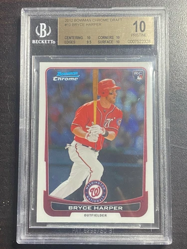 Bryce Harper 2012 Bowman Chrome Draft #10 Rookie RC BGS 10 Pristine