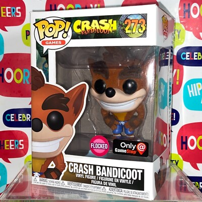 まれーぐま Crash Bandicoot (Flocked) Funko Pop 273 Gamestop Exclusive +